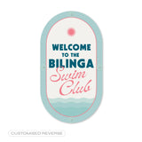 Customisable Double-Sided Mid Century Pool CPR Sign in ‘Sorbet Blue ’ - by Holidae Haus