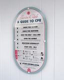 Customisable Double-Sided Mid Century Pool CPR Sign in ‘Sorbet Blue ’ - by Holidae Haus