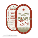 Customisable Double-Sided Mid Century Pool CPR Sign in ‘Redwood’ - by Holidae Haus