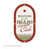 Customisable Double-Sided Mid Century Pool CPR Sign in ‘Redwood’ - by Holidae Haus