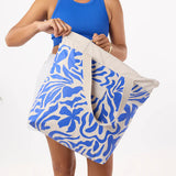 Day Tripper Tote Bag - Float in Cobalt/Sandstone by Aloha Collection