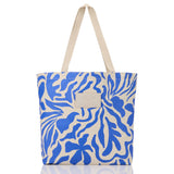 Reversible Tote “Float” in Cobalt/Sandstone  by Aloha Collection