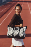 Holo Holo Reversible Tote “Kalo” in Black/Sandstone by Aloha Collection