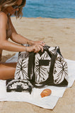 Holo Holo Reversible Tote “Kalo” in Black/Sandstone by Aloha Collection