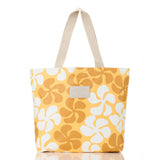Day Tripper Tote Bag - Funky Plumeria in Honey by ALOHA Collection