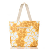 Day Tripper Tote Bag - Funky Plumeria in Honey by ALOHA Collection
