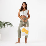 Reversible Tote Pua Ilima in Golden by ALOHA Collection