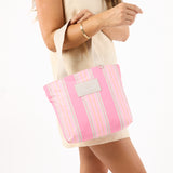 Mini Tripper Tote Bag - Summer Stripe in Blush by Aloha Collection