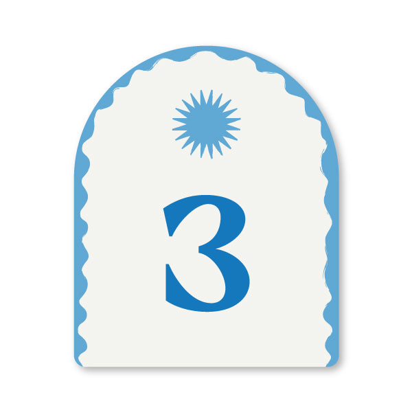 Holidae Haus Mediterranean House Number in Powder Blue
