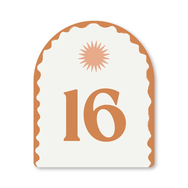 Holidae Haus Number Plaque in Terracotta