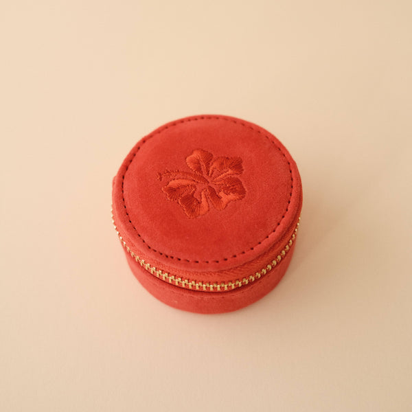 Travel Jewellery Case in Hibiscus - by Cai & Jo