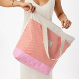 Day Tripper Tote Bag - Cabana in Red Haute/Sandstone by Aloha Collection