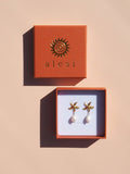 Starfish Freshwater Pearl Earrings 18K Gold - by Alesi Jewellery