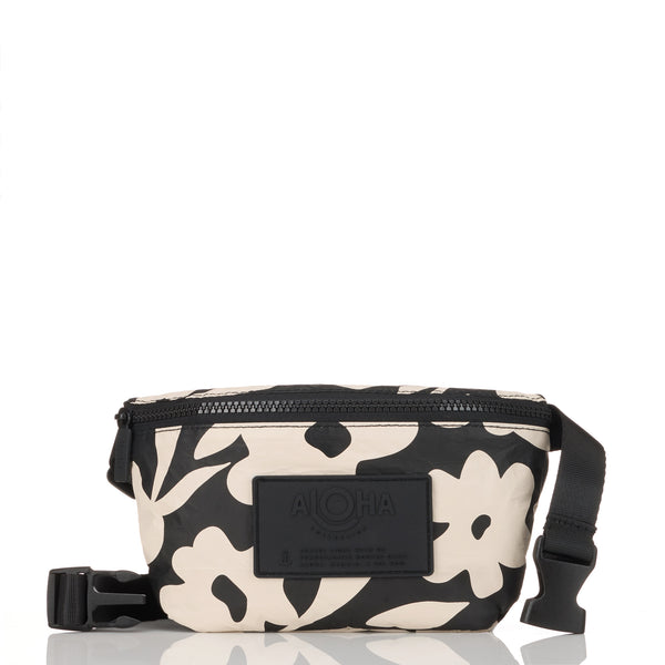 Mini Hip Pack - Fall Flowers in Black/Sandstone by Aloha Collection
