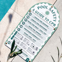 Boutique Pool Safety CPR Sign - ‘Sage’ by Holidae Haus