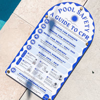 Boutique Pool Safety CPR Sign - ‘Santorini’ by Holidae Haus