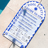 Boutique Pool Safety CPR Sign - ‘Santorini’ by Holidae Haus