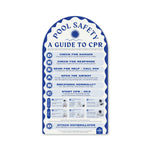 Boutique Pool Safety CPR Sign - ‘Santorini’ by Holidae Haus