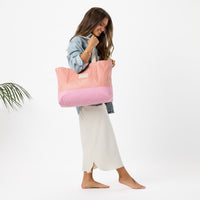 Holo Holo Reversible Tote “Cabana” in Red Haute/Sandstone by Aloha Collection