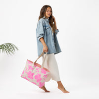 Holo Holo Reversible Tote “Cabana” in Red Haute/Sandstone by Aloha Collection
