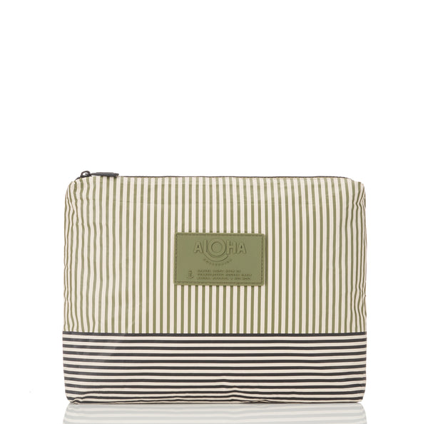 Mid Pouch -  Cabana in Olive/Sandstone by Aloha Collection