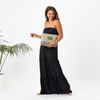 Mid Pouch -  Cabana in Olive/Sandstone by Aloha Collection