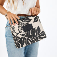 Mid Pouch -  Holomua in Black/Sandstone by Aloha Collection