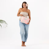 Mid Pouch -  Salina in Tiny Stripe in Tropical by Aloha Collection