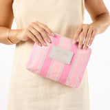 Small Pouch - Summer Stripe in Blush by Aloha Collection