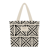 Day Tripper Tote Bag - Pasifika in Black/Sandstone by ALOHA Collection