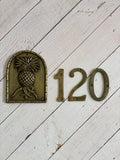 Small Brass House Numbers