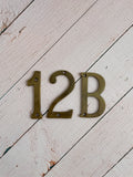 Small Brass House Numbers and letters