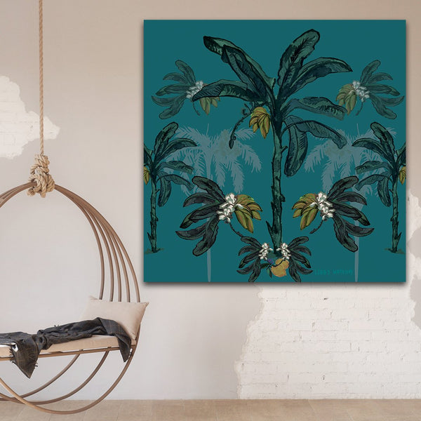'Banana Bungalow' Print on Canvas - By Libby Watkins