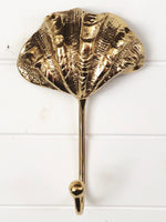 Brass Clam Shell Hooks in Gold Finish