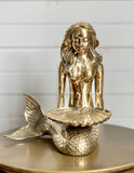 Brass Mermaid Holding Shell Tray