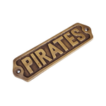 Pirate Brass Plaque