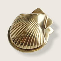 Brass Scallop Shell Wall Clip Peg