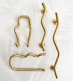 Wave Brass Double Hook