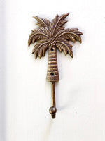 Coconut Palm Brass Hook