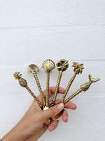 Brass Teaspoons - by Pineapple Traders