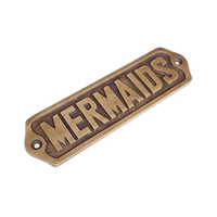 Mermaid Brass Plaque Plate