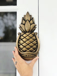 Welcome Pineapple Door Knocker in Brass