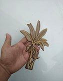 Brass banana palm tree plaque